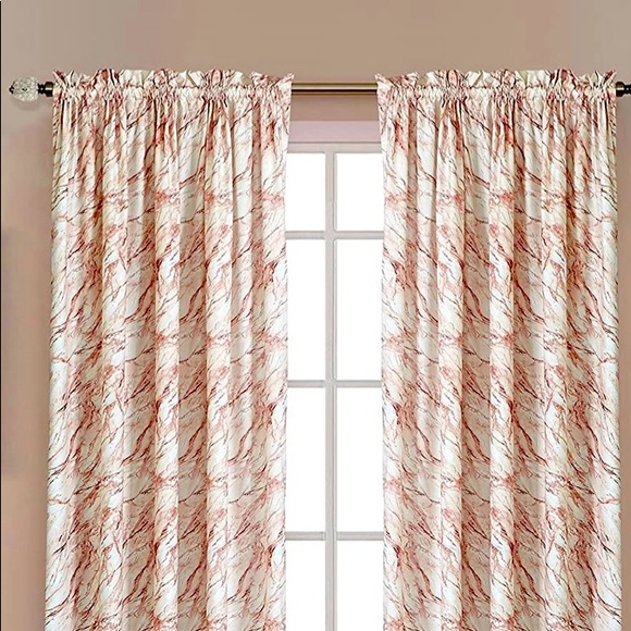 Latitude Rose Marble 50”x63” curtains - Picture 1 of 2